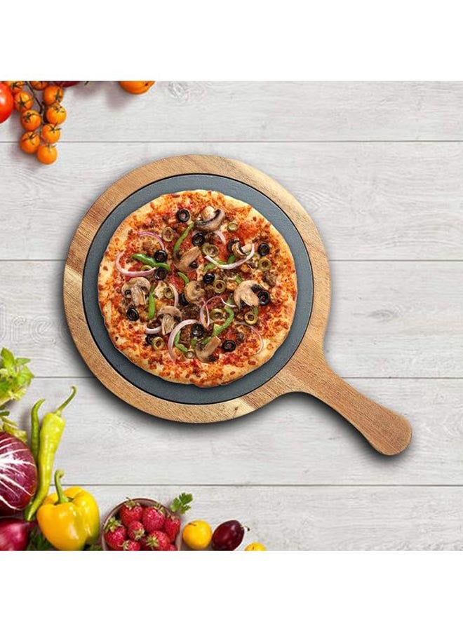 Kitchen master Acaicia Wood And Slate Serving Board Grey/Brown 31x1.5x21cm - Image 1