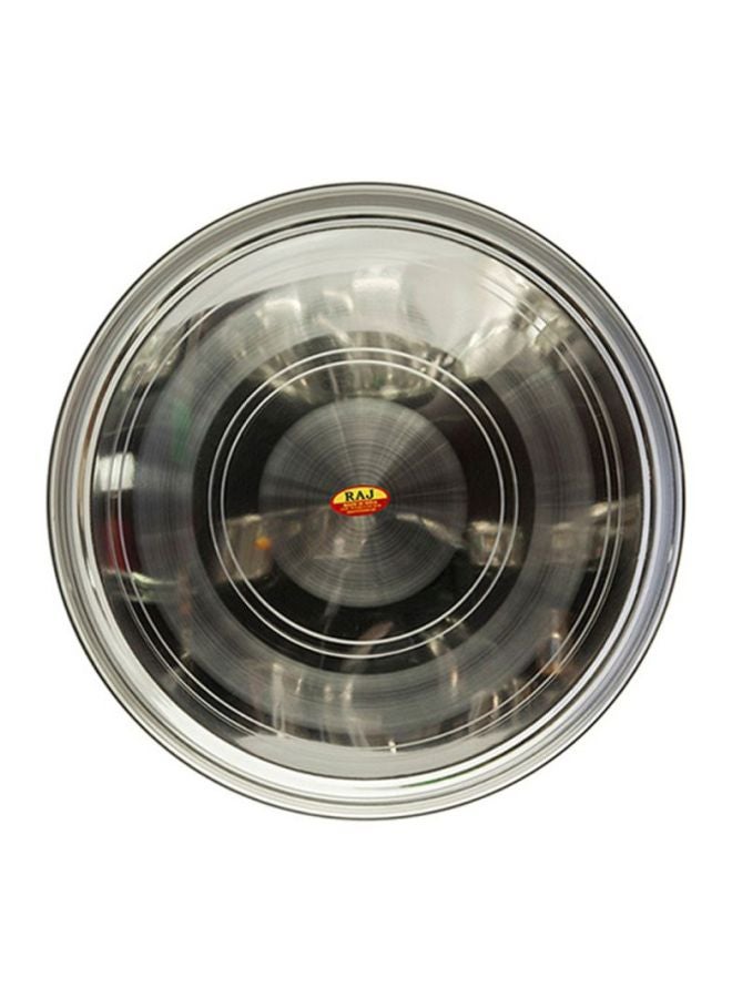 RAJ Stainless Steel Thala Dinner Plate Silver 65cm 