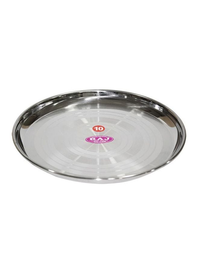 RAJ Stainless Steel Dinner Plate Silver 20centimeter 