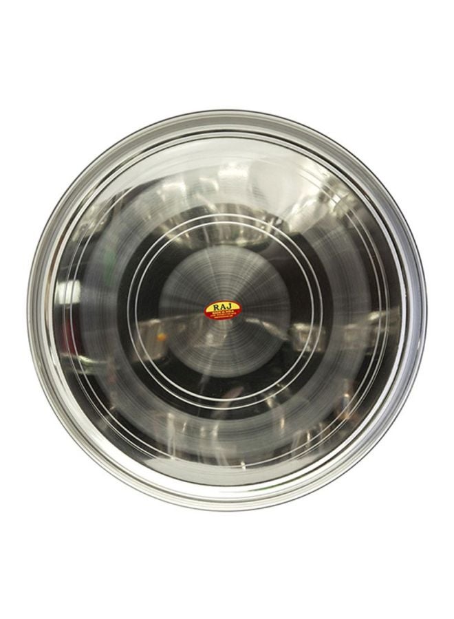 RAJ Stainless Steel Round Plate Silver 25cm 
