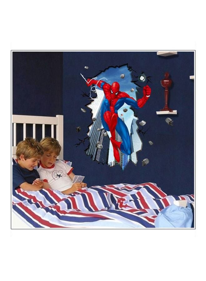 DaDa Home Giant Spiderman Removable Wall Sticker Red/Blue 80x96cm  - Image 4