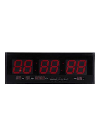 LED Digital Wall Clock Black 56x8x22cm - v1601750275/N15696087A_1