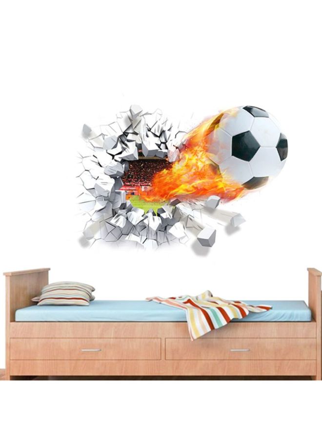 Soccer Ball 3D Removable Wall Sticker Black/Orange - v1601750300/N12479285A_2