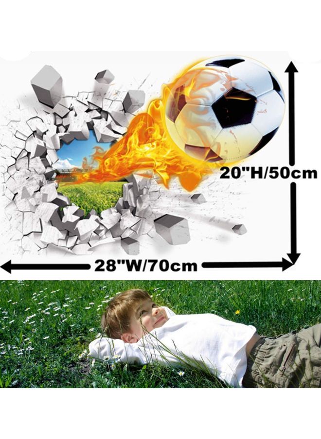 Soccer Ball 3D Removable Wall Sticker Black/Orange - v1601750300/N12479285A_5