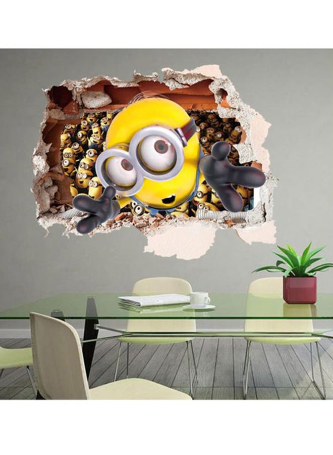 DaDa Home - Minions Cartoon Removable Wall Sticker Yellow/Brown - Image 1