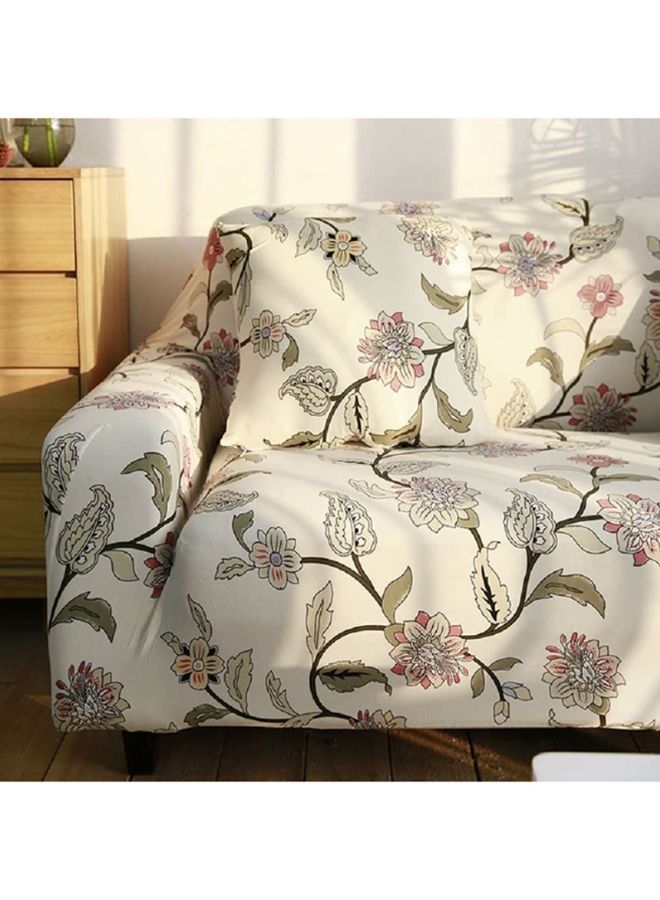 Deals for Less Floral Design Sofa Slipcover Cream/Green/Red S - Image 4