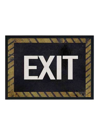 Exit Printed Wooden Framed Wall Art Black/White/Gold 22x32centimeter - v1601750360/N20875621A_1
