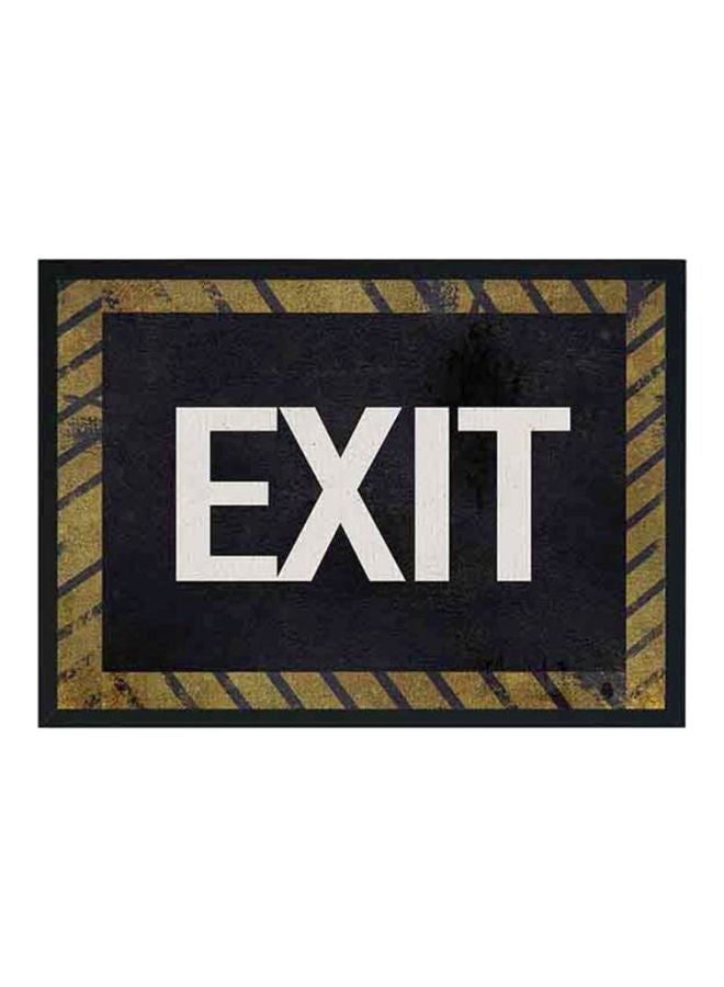 LOWHA Exit Printed Wooden Framed Wall Art Black/White/Gold 22x32centimeter  - Image 1