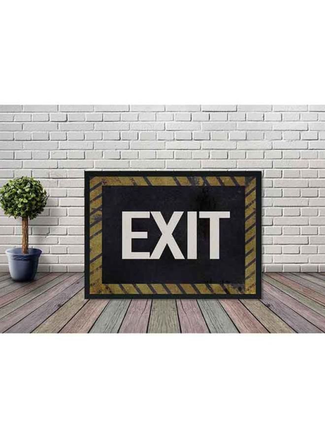 LOWHA Exit Printed Wooden Framed Wall Art Black/White/Gold 22x32centimeter  - Image 2