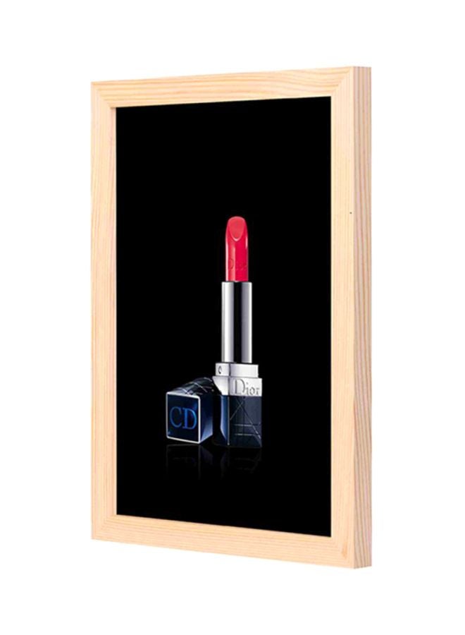 LOWHA Dior Lipstick Printed Wooden Framed Wall Art Black/Red 23x33centimeter  - Image 1