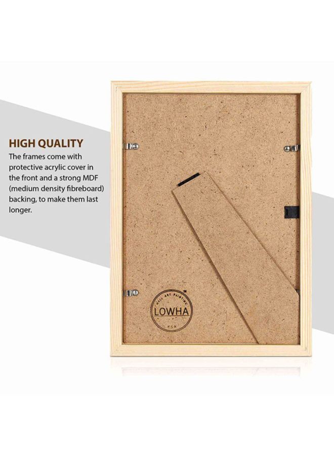 LOWHA Printed Wooden Framed Wall Art Black/White 23x33centimeter - Image 2