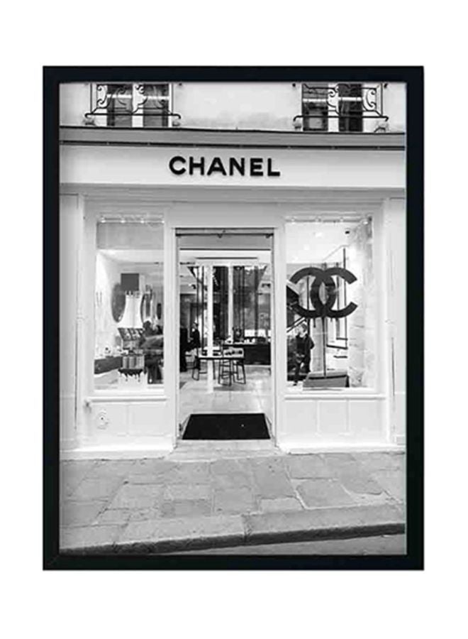 LOWHA Printed Wooden Framed Wall Art Black/White 33x2x22cm  - Image 1