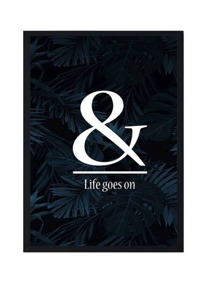 LOWHA Printed Wooden Framed Wall Art Black/White 33x22x2cm 