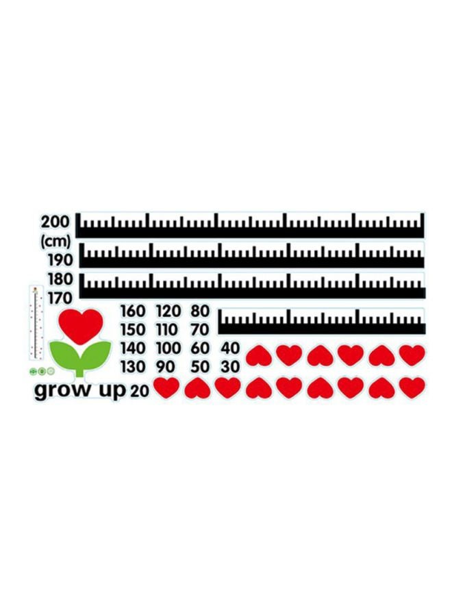 OUTAD Child Growth Height Measure Wall Sticker Red/Black - Image 1