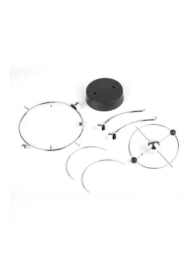 OUTAD - Magnetic Newton Pendulum Decorations Ornament Silver/Black 220x250x105mm - Image 1