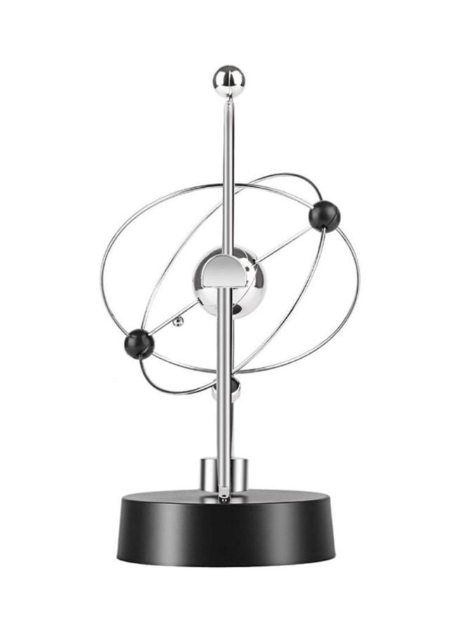 OUTAD - Magnetic Newton Pendulum Decorations Ornament Silver/Black 220x250x105mm - Image 1