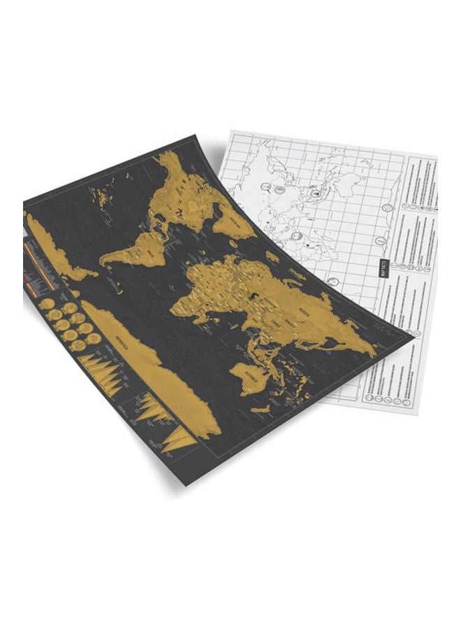 OUTAD Personalized Scratch Off Mini World Map Multicolour - Image 3