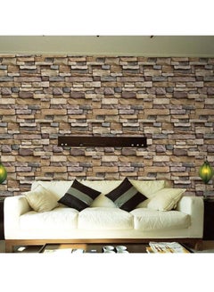 OUTAD Durable And Unique Self-Adhesive 3D Brick Wall Paper Sticker Multicolour 100x45cm  - Image 5