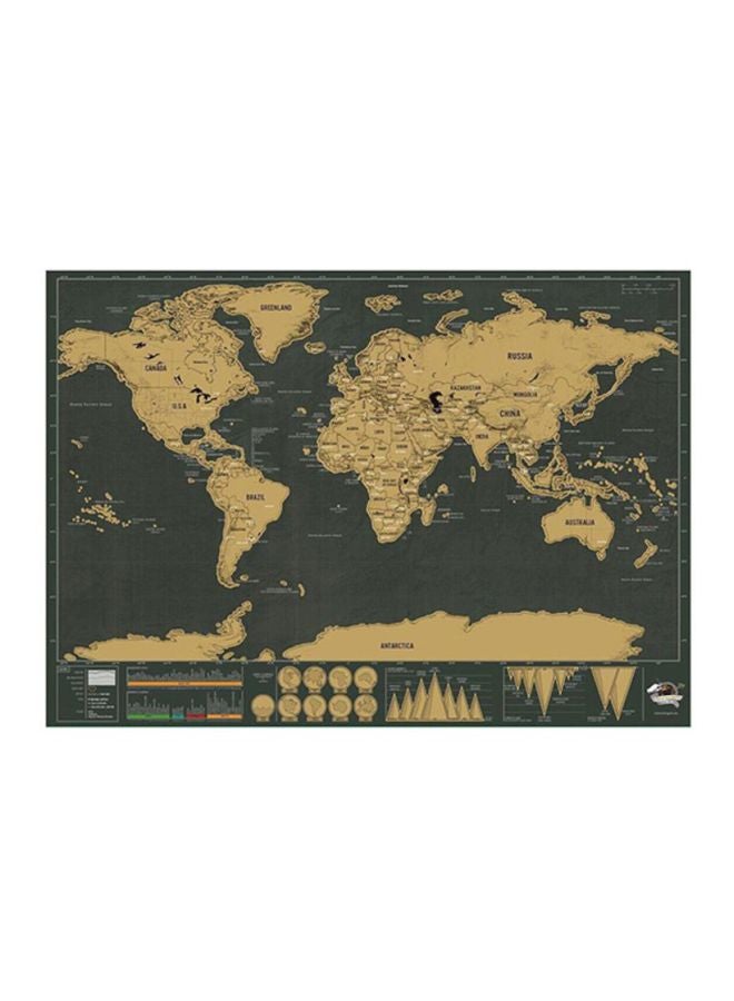 OUTAD Personalized Scratch Off Mini World Map Multicolour - Image 4