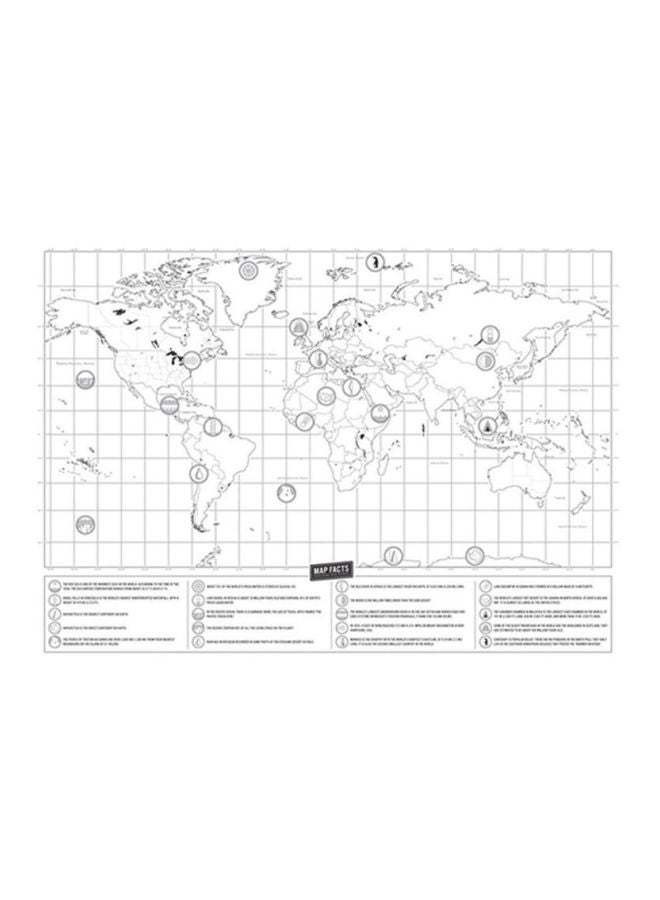 OUTAD Personalized Scratch Off Mini World Map Multicolour - Image 5