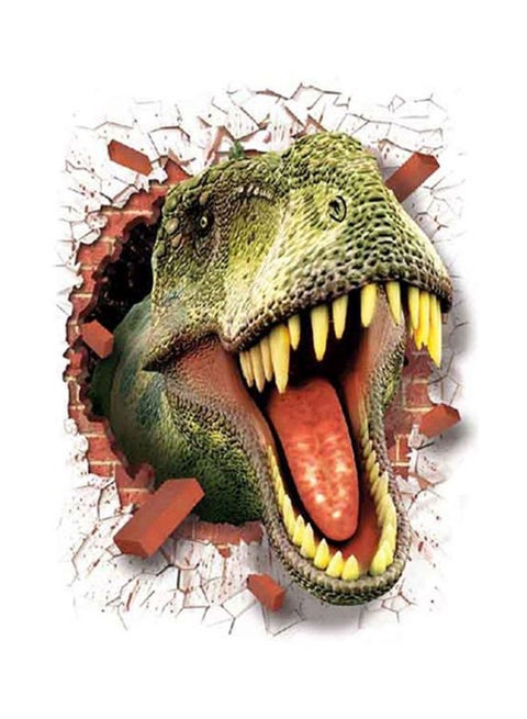 ملصق جدار ثلاثي الأبعاد على شكل ديناصور داخل ورق متعدد الألوان 700x0.3x500مم