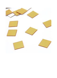 OUTAD 100-Piece 3D Mosaic Mirror Wall Tiles Sticker Set Gold 20x10x20mm  - Image 3