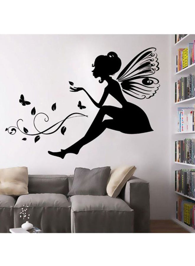 OUTAD Fairy Flower Wall Sticker Black 480x5x320mm - Image 2