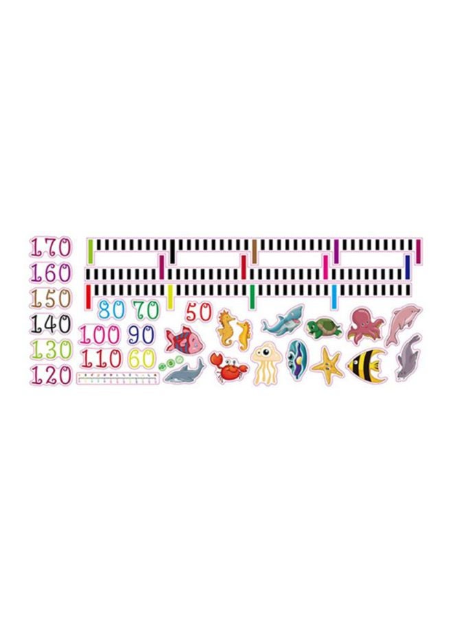OUTAD Child Growth Height Measure Wall Sticker Multicolour 500x1x200mm - Image 1