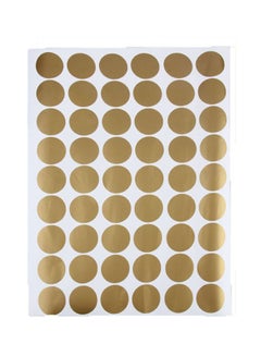 Round Dot Pattern Wall Sticker Gold 385x285mm - v1601750481/N13262547A_1