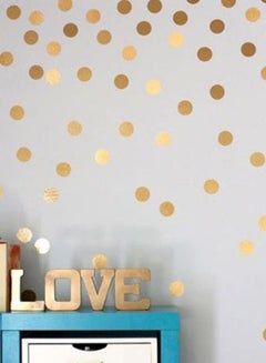 Round Dot Pattern Wall Sticker Gold 385x285mm - v1601750481/N13262547A_2