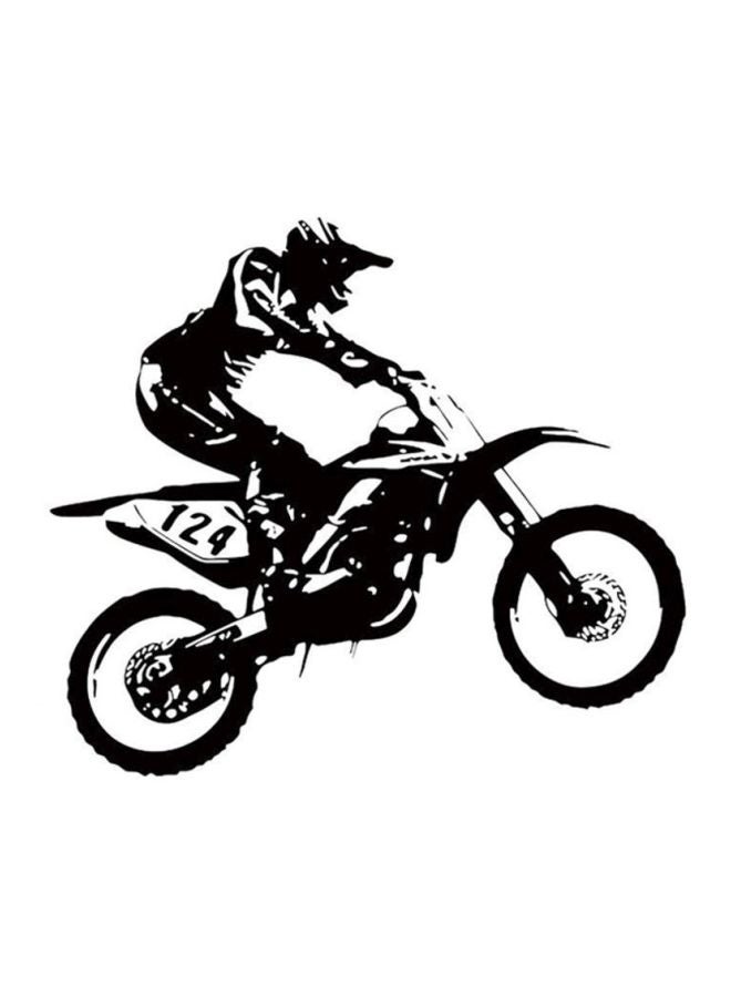 OUTAD Dirt Racing Bike Wall Sticker Black 600x3x530mm - Image 1