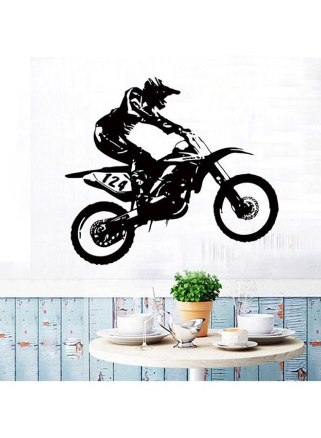 OUTAD Dirt Racing Bike Wall Sticker Black 600x3x530mm - Image 3