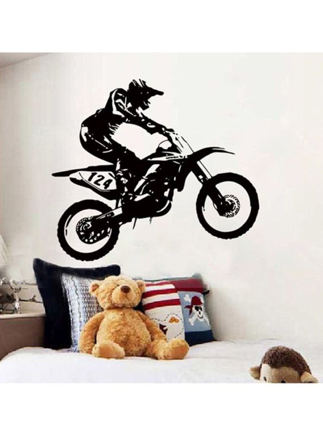 OUTAD Dirt Racing Bike Wall Sticker Black 600x3x530mm - Image 2