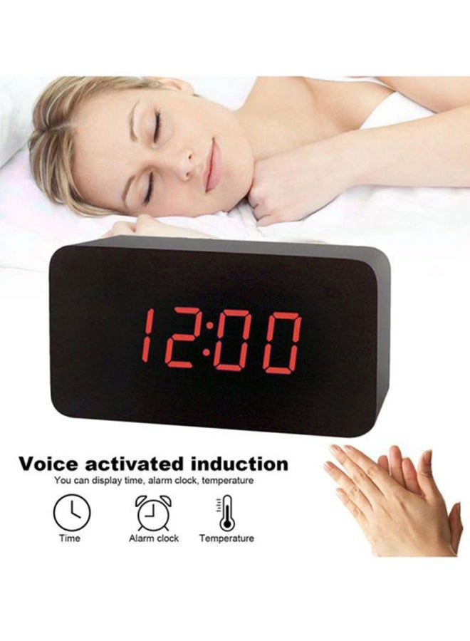 OUTAD LED Digital Alarm Clock Black 120x60x40mm - Image 3