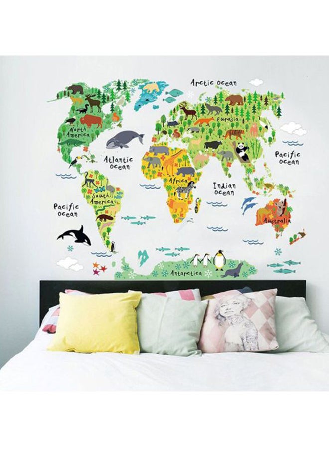 OUTAD Animal World Map Wall Sticker Multicolour 900x2x600mm - Image 5