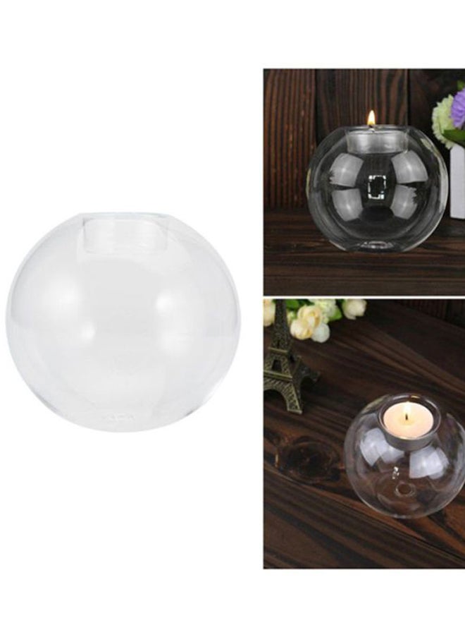 أوتاد حامل شموع دائري هولو هارت ريزيستانت شفاف 100x88x100مم - Image 2