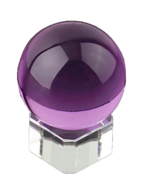 Magic Crystal Healing Ball Sphere With Stand Purple 40x40x40ml