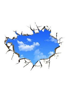 3D Ceiling Wall Sticker Blue/White/Brown 70x100centimeter