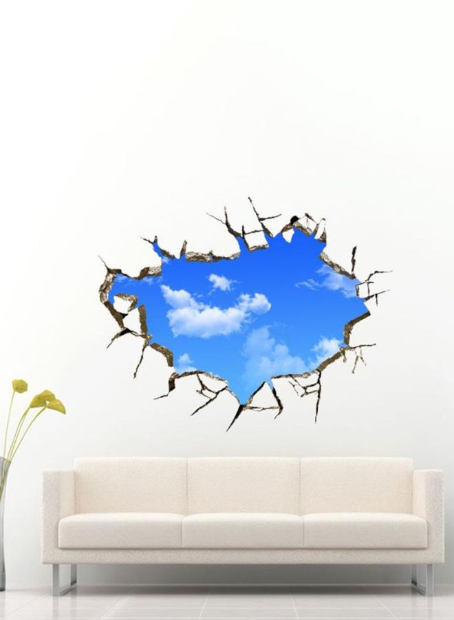 QiaoKai - 3D Ceiling Wall Sticker Blue/White/Brown 70x100centimeter - Image 1
