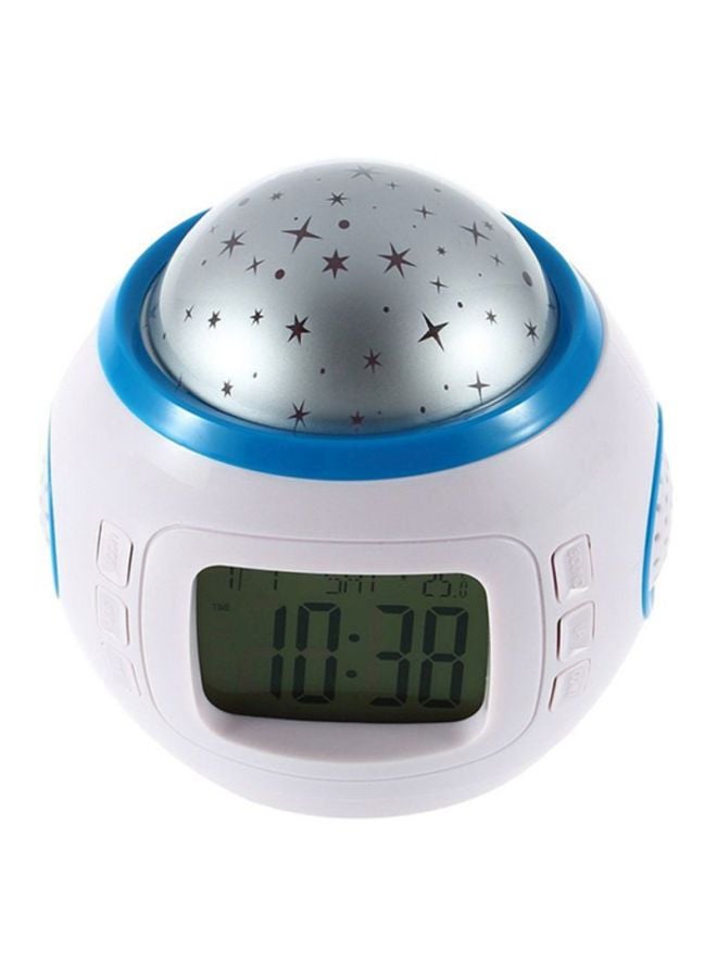 OUTAD Sky Projection Calendar Alarm Clock White/Blue - Image 1
