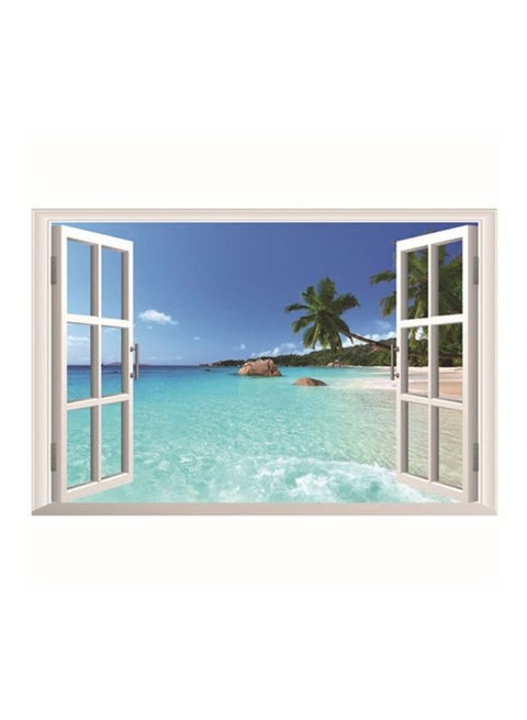 3D Wall Sticker Blue/Green/White 60x90centimeter