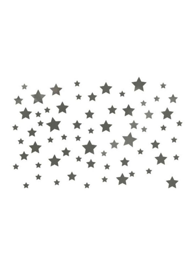 QiaoKai DIY Star Wall Sticker Grey 25x50centimeter  - Image 1