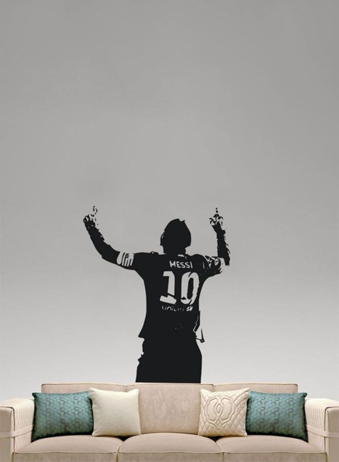 QiaoKai Messi Wall Sticker Black/White 60x90centimeter  - Image 1