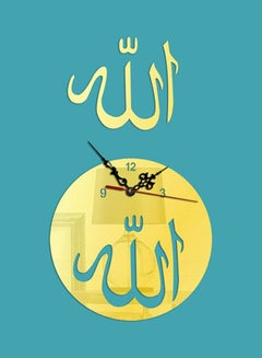 كياوكاي ساعة حائط بأرقام للزينة مزودة بلاصق ذهب / أزرق Standard  - Image 1