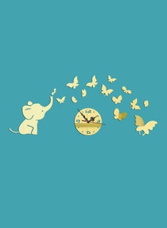 كياوكاي ساعة حائط مرآة بتصميم إبداعي على شكل حيوانات مزودة بلاصق ذهبي Standard  - Image 2