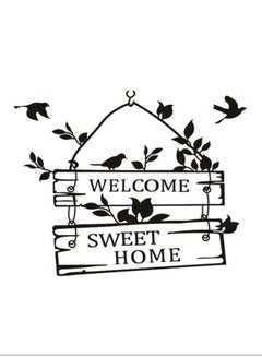 كياوكاي ملصق للحائط مطبوع عليه Welcome Home أسود 30x30Ø³Ù†ØªÙŠÙ…ØªØ±  - Image 1