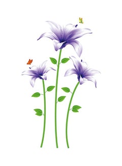 كياوكاي ملصق جدار بتصميم نقشة الزهور الأرجواني/ الأخضر 60x90Ø³Ù†ØªÙŠÙ…ØªØ±  - Image 1