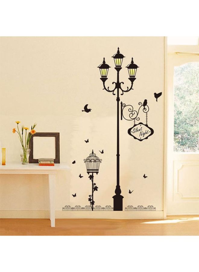 QiaoKai Street Lamps Wall Sticker Black/Yellow 60x90centimeter  - Image 2
