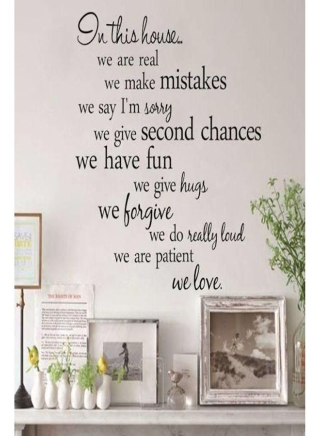 QiaoKai House Rules Printed Wall Decal Black 29x60cm  - Image 5