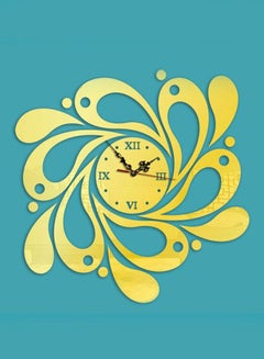 كياوكاي ساعة حائط بتصميم مرآة على شكل زهرة مزودة بلاصق ذهبي Standard  - Image 1